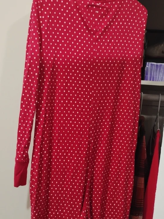 Xhilaration Red Cotton Sleepwear Romper with Pink Logo - Picture 3 of 3